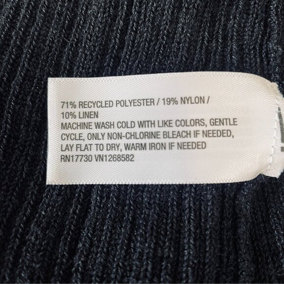 A New Day Black Ribbed Knit Sleeveless Maxi Dress NWT Sustainable Size M - Picture 3 of 11